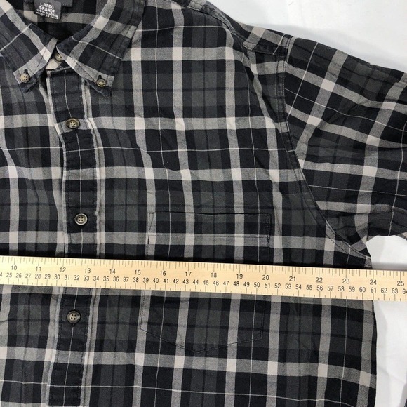 ST JOHNS BAY PREMIUM TWILL SHIRT MENS LARGE TALL BUTTON DOWN LONG SLEEVE DARK - Picture 10 of 11